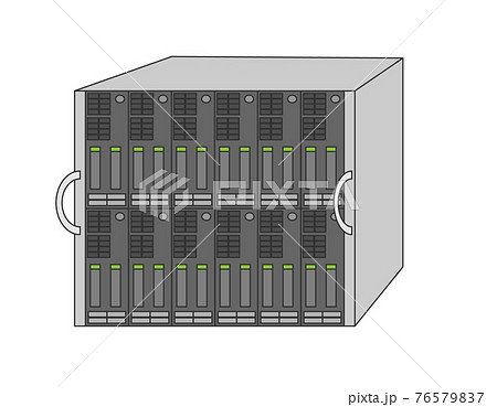ブレード型サーバーのイラスト素材