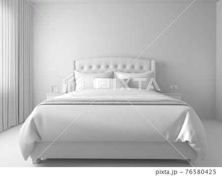 Bedroom in a modern interior 76580425