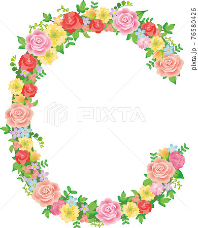 Cのアルファベット花文字 Cのアルファベット花文字 76580426
