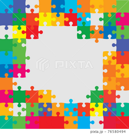 Vector banner background made pieces puzzle jigsaw Vector banner background made pieces puzzle jigsaw 76580494