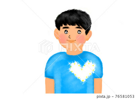 心が綺麗で純粋な男の子のイメージイラスト のイラスト素材