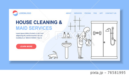 Vector Cleaning service Household Housekeeping Vector Cleaning service Household Housekeeping 76581995