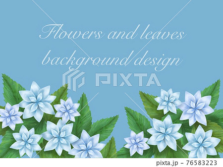 紫陽花の背景デザイン ブルーのイラスト素材