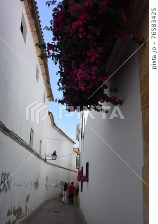 花の都 コルドバ 花の小道 花の小路 スペイン の写真素材