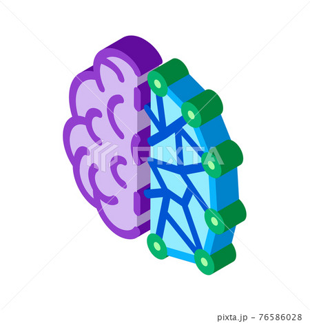 artificial intelligence, ai human and digital brain isometric icon vector illustration artificial intelligence, ai human and digital brain isometric icon vector illustration 76586028