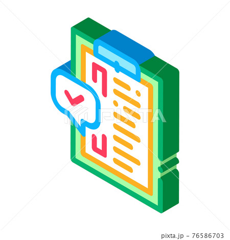 task list of audit isometric icon vector illustration 76586703