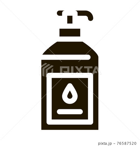 liquid soap bottle icon Vector Glyph Illustration 76587520