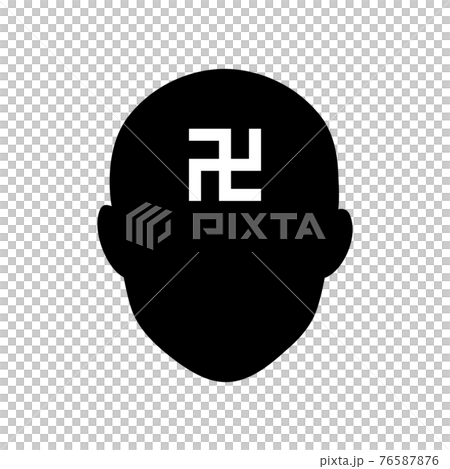 佛教信仰的圖片插圖（十字記號和臉部輪廓） 76587876