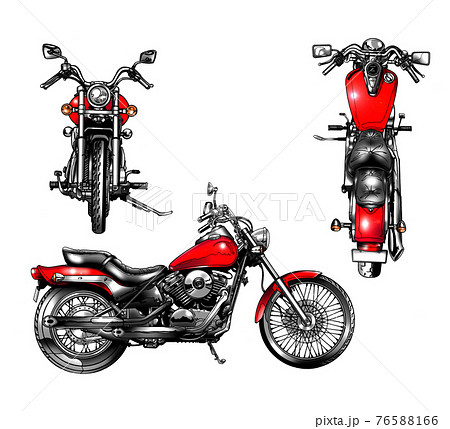 American Bike Red Stock Illustration