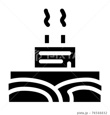 geothermal energy power plant icon Vector Glyph Illustration 76588832
