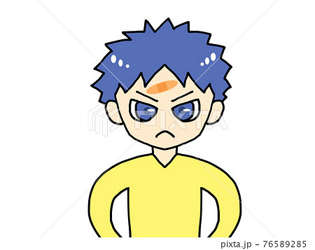 プロフィール画像やsnsのアイコンに使えるの男の子のイラストのイラスト素材