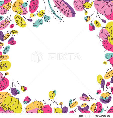 Floral background for social network post with Floral background for social network post with 76589630
