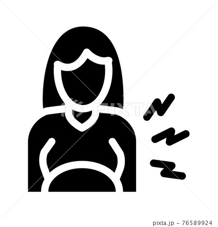 contractions pregnant woman icon vector glyph illustration 76589924