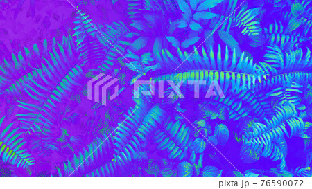 tropical leaf forest glow in the dark background. tropical leaf forest glow in the dark background. 76590072