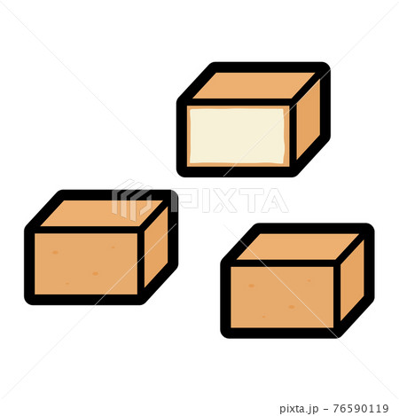 シンプルでかわいい厚揚げのイラスト 76590119