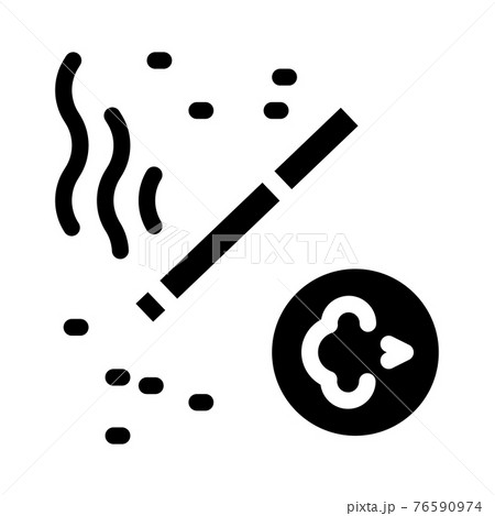 allergy on cigarette smoke icon vector glyph illustration 76590974