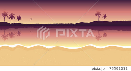 purple paradise palm beach landscape summer background purple paradise palm beach landscape summer background 76591051