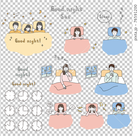 男人和女人睡在蒲團上的插圖集 76591200