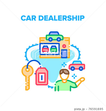Car Dealership Vector Concept Color Illustration 76591695