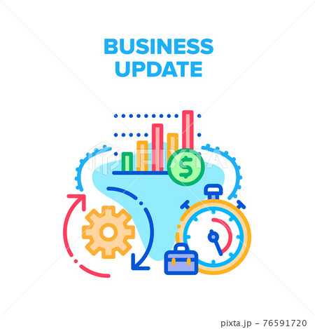 Business Update Vector Concept Color Illustration 76591720