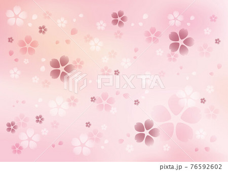 春の素材23桜背景ピンクのイラスト素材