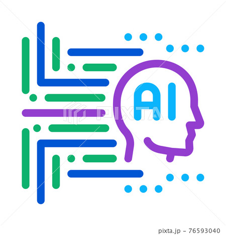 artificial intelligence color icon vector illustration sign artificial intelligence color icon vector illustration sign 76593040