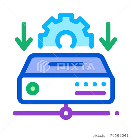 download process of machine learning color icon vector illustration 76593041