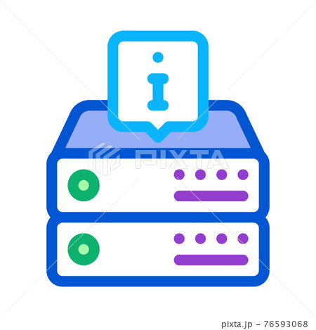 information on server for machine learning color icon vector illustration 76593068