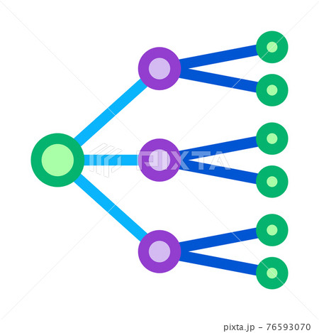 neural network color icon vector illustration sign 76593070