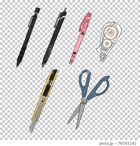 [Handwriting style] Various stationery 76593192