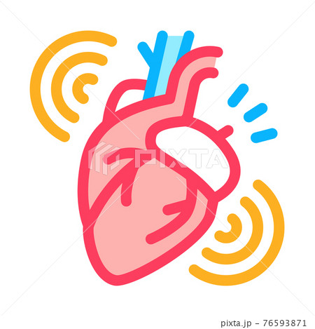 heart attack color icon vector illustration sign 76593871