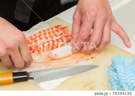 茹でたクルマエビ 茹でたクルマエビ 76594130