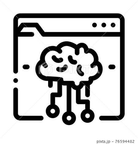 digital ai machine learning line icon vector illustration digital ai machine learning line icon vector illustration 76594482