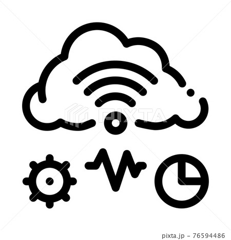 cloud computing and machine learning line icon vector illustration cloud computing and machine learning line icon vector illustration 76594486