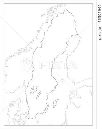 スウェーデンの地図です のイラスト素材