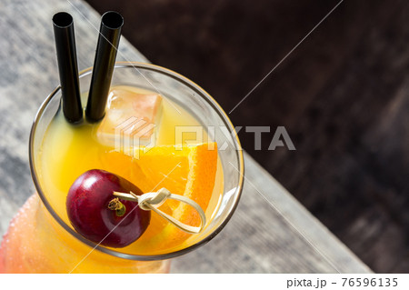 Sex on the beach cocktail in glass 76596135