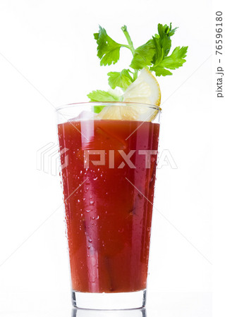 Bloody Mary cocktail in glass and ingredients Bloody Mary cocktail in glass and ingredients 76596180