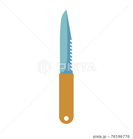Weapon military knife vector illustration crime blade. Isolated military dagger sharp steel symbol. Black weapon knife army handle tool silhouette murder. Combat hunter protection battle sword 76596776