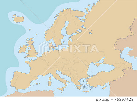 Political map of Europe Vector Illustration