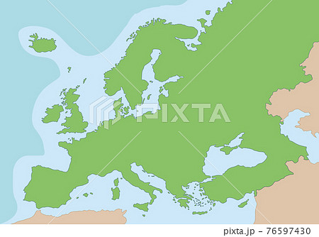 Physical map of Europe Vector Illustration