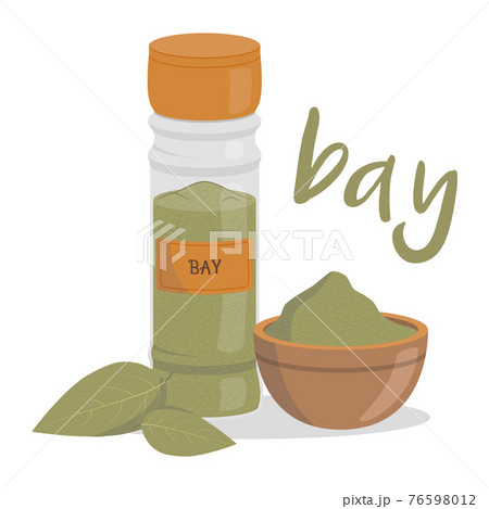 Vector bay illustration isolated in cartoon style. Herbs and Species Series Vector bay illustration isolated in cartoon style. Herbs and Species Series 76598012