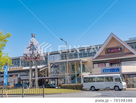 駅前風景 北越谷駅の写真素材