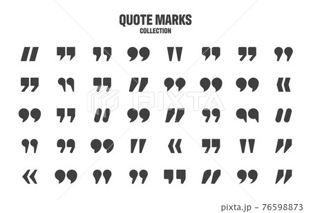 Quotation marks vector collection. Black quotes icon. Speech mark symbol. 76598873