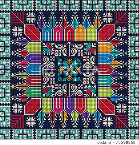 Traditional Palestinian Embroidery Pattern 3のイラスト素材