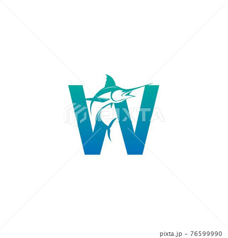 Letter W logo icon with fish design symbol template Letter W logo icon with fish design symbol template 76599990
