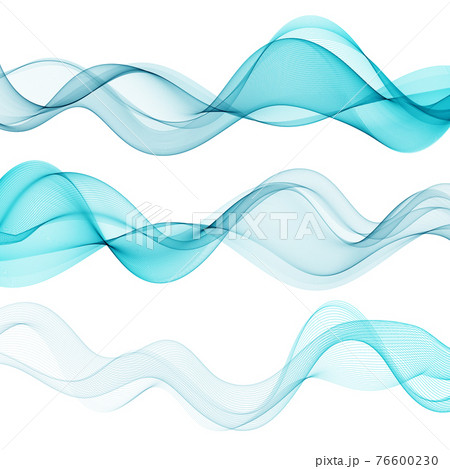 Set of abstract transparent blue waves. Vector illustration EPS 10 Set of abstract transparent blue waves. Vector illustration EPS 10 76600230