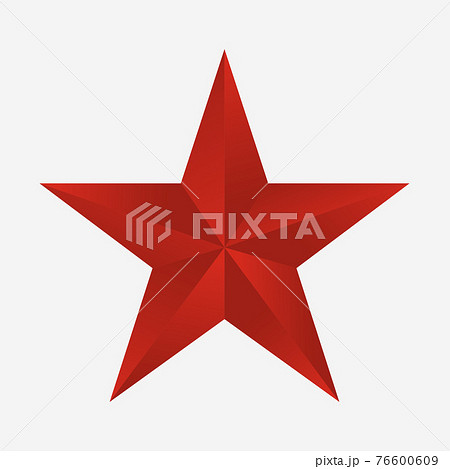 Big red star on white background - Vector Big red star on white background - Vector 76600609
