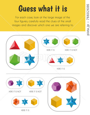 Guess what it is Educational Sheet. Primary module for Logic Reasoning. 5-6 years old. Educational Sheets Series 76602686