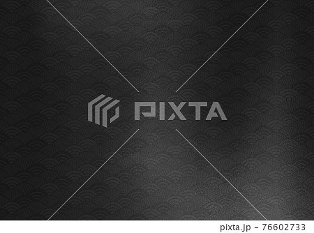 背景_バック_テクスチャ_和紙_283_黒 76602733