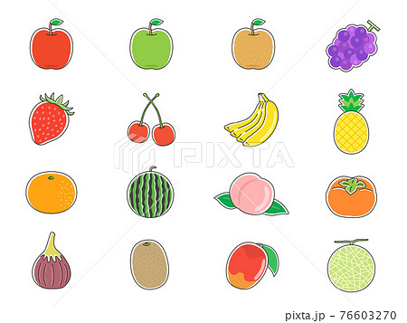 フルーツのイラストセットのイラスト素材